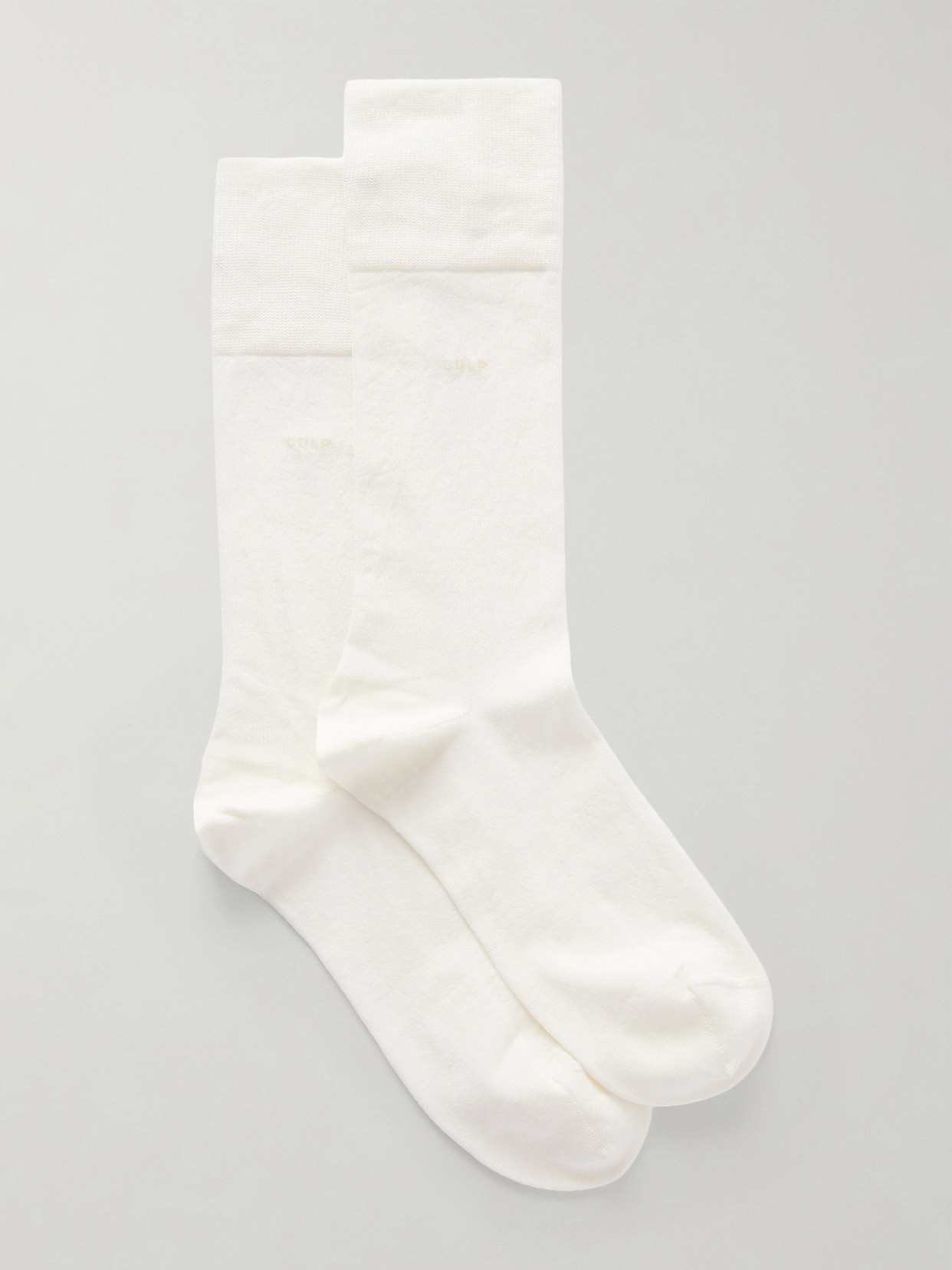Cdlp Set Of Six Ribbed Cotton-blend Socks In Neutral