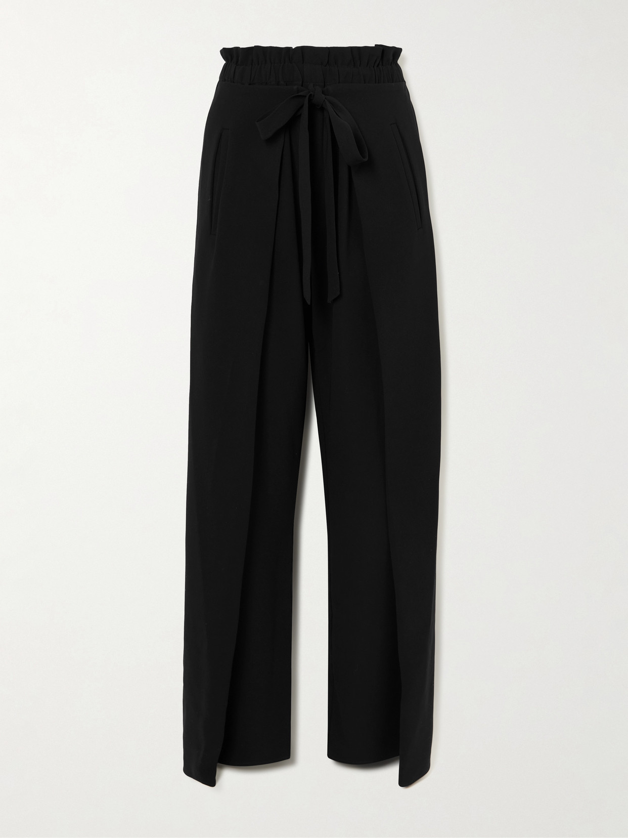 Cult Gaia Naomi Crepe Wide-leg Wrap Pants In Black