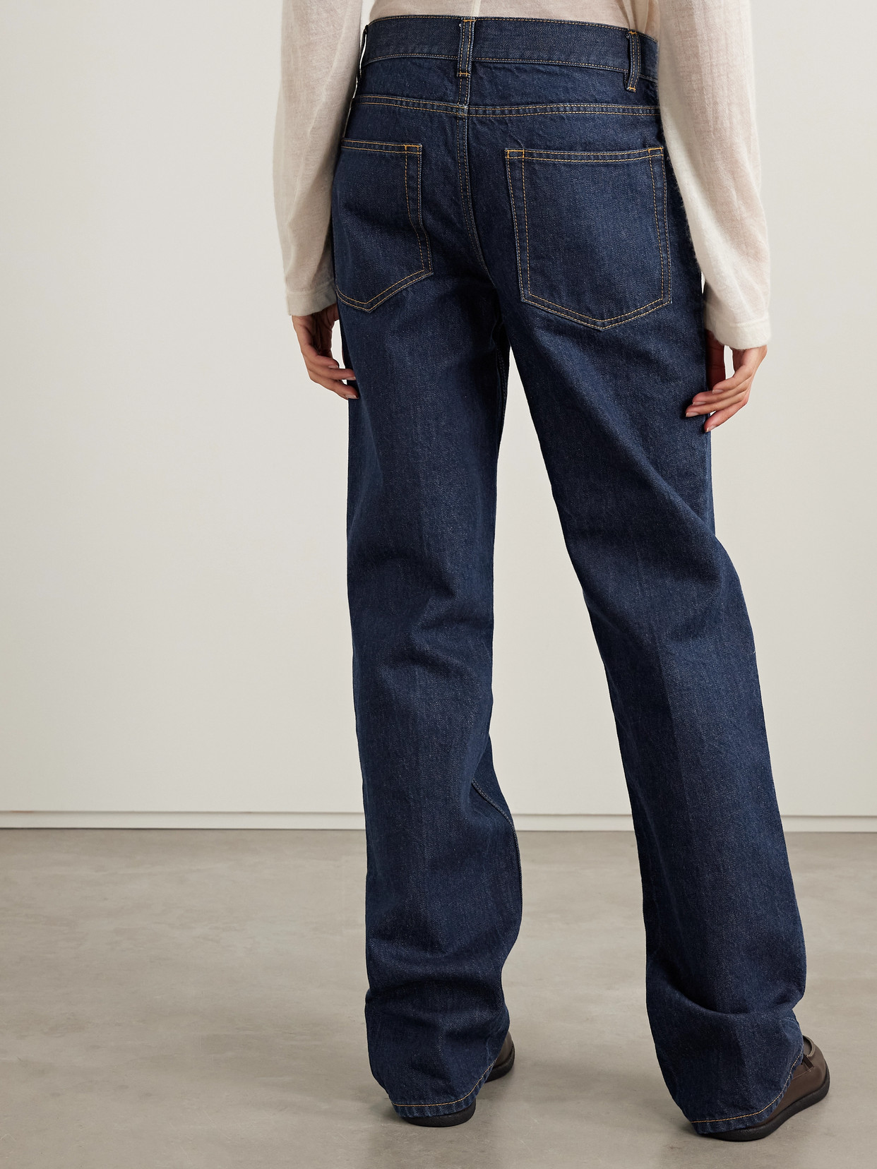 The Row Carlyl High-rise Straight-leg Jeans In Blue