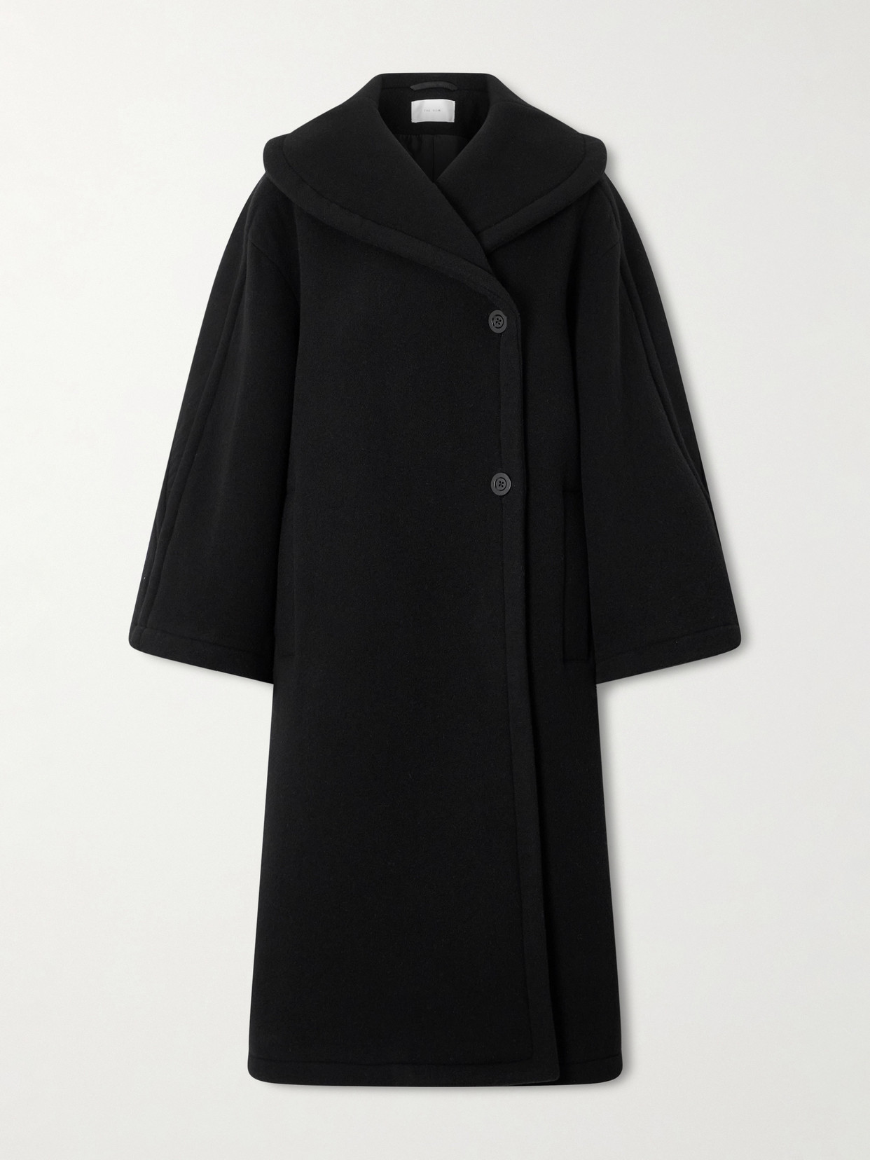 The Row Regino Oversized Wool Coat In Black