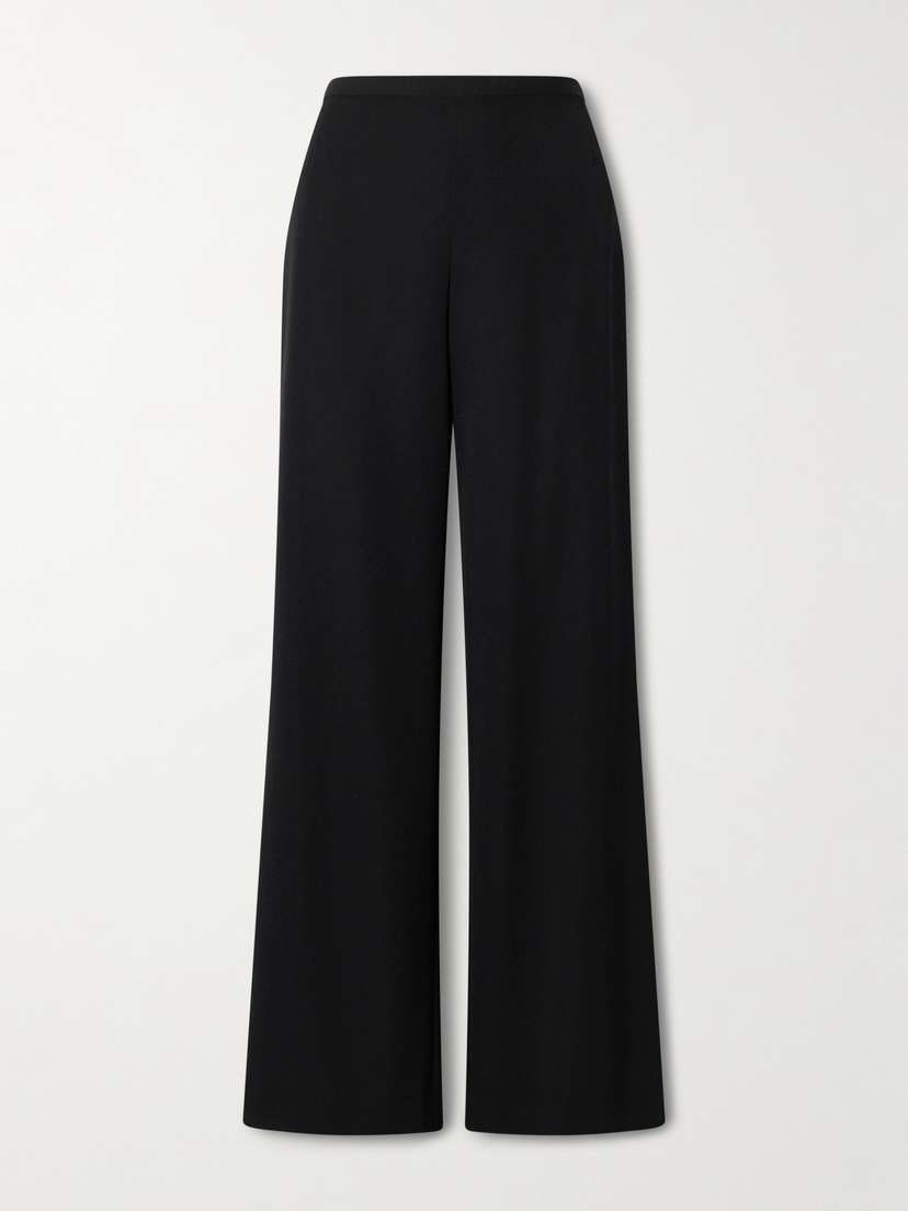 The Row Roger Wool-crepe Wide-leg Pants