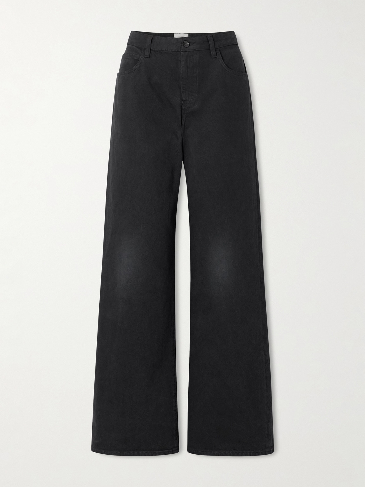 The Row Eglitta Mid-rise Straight-leg Pants In Black