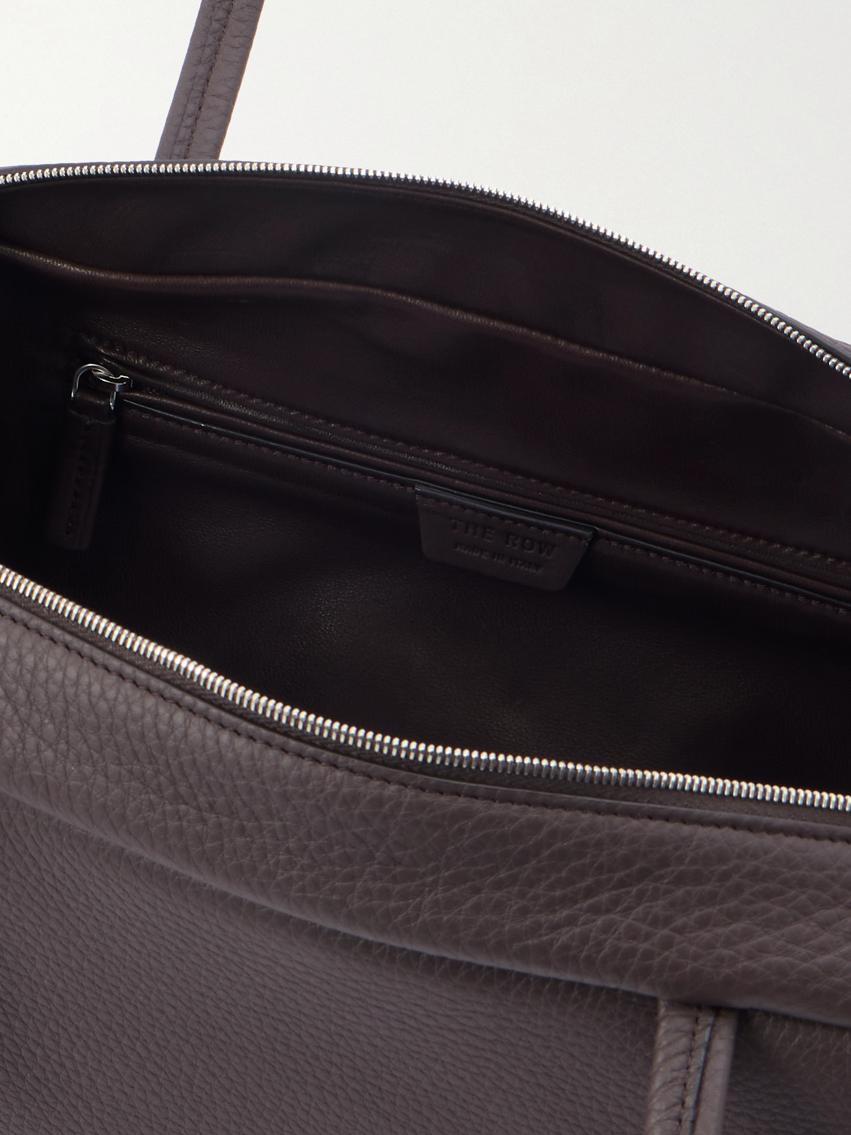 The Row Astra Textured-leather Shoulder Bag In Brown