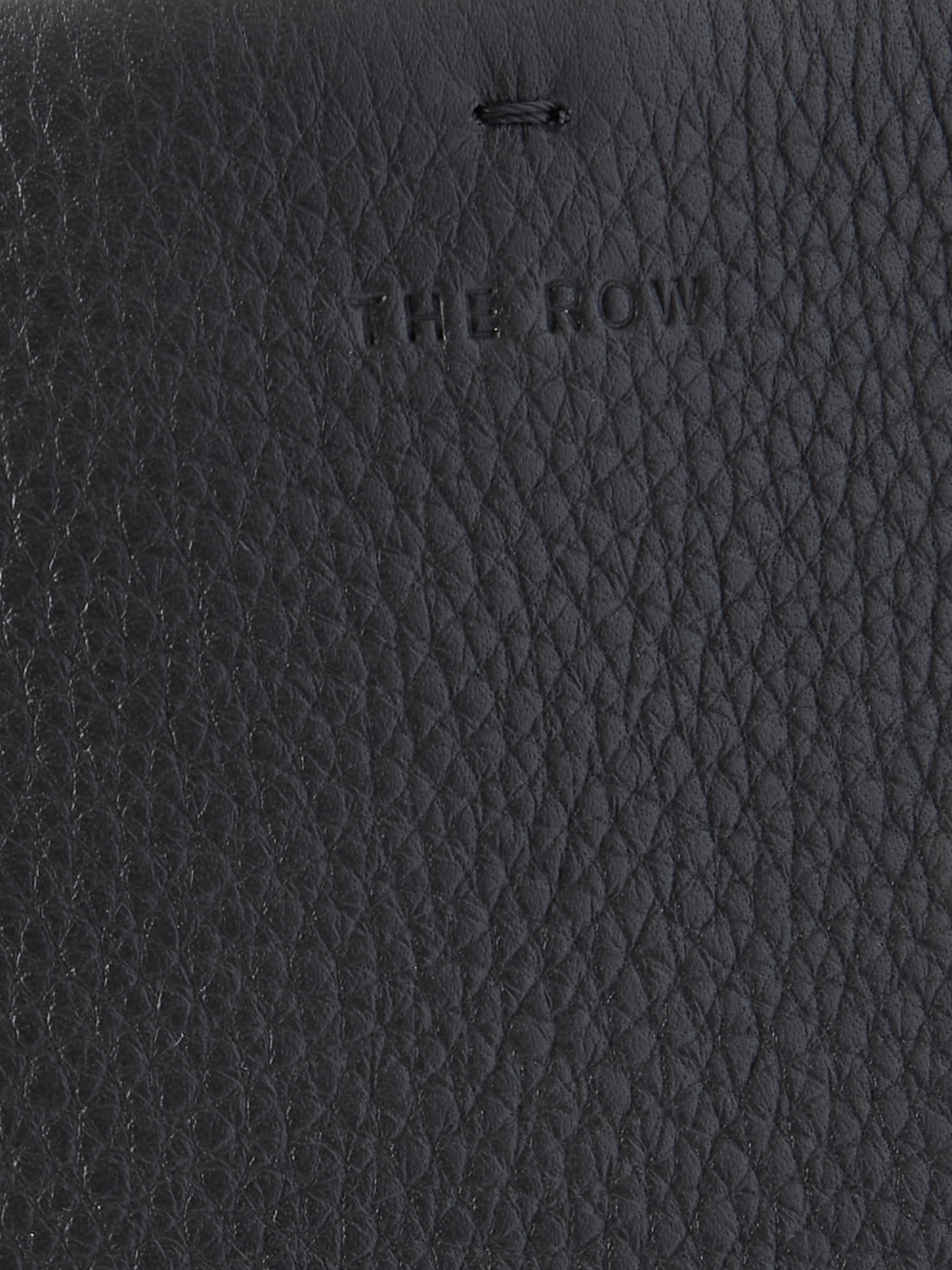 The Row Park Medium Textured-leather Tote In Black