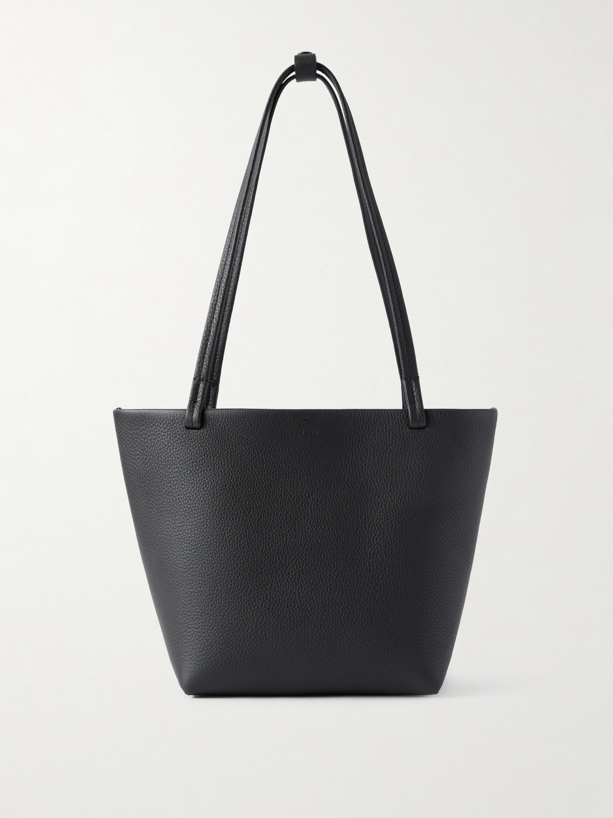 The Row Park Medium Textured-leather Tote In Black
