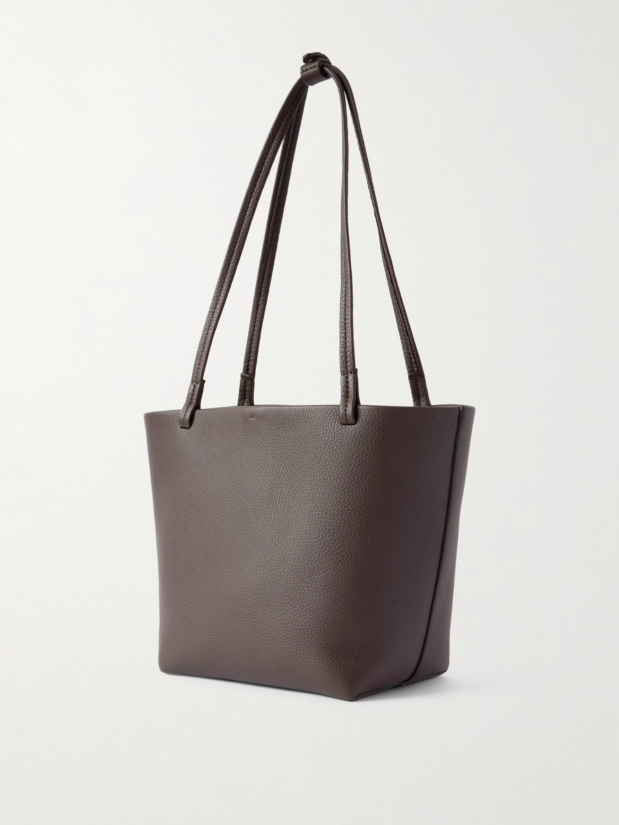 The Row Park Medium Textured-leather Tote In Brown