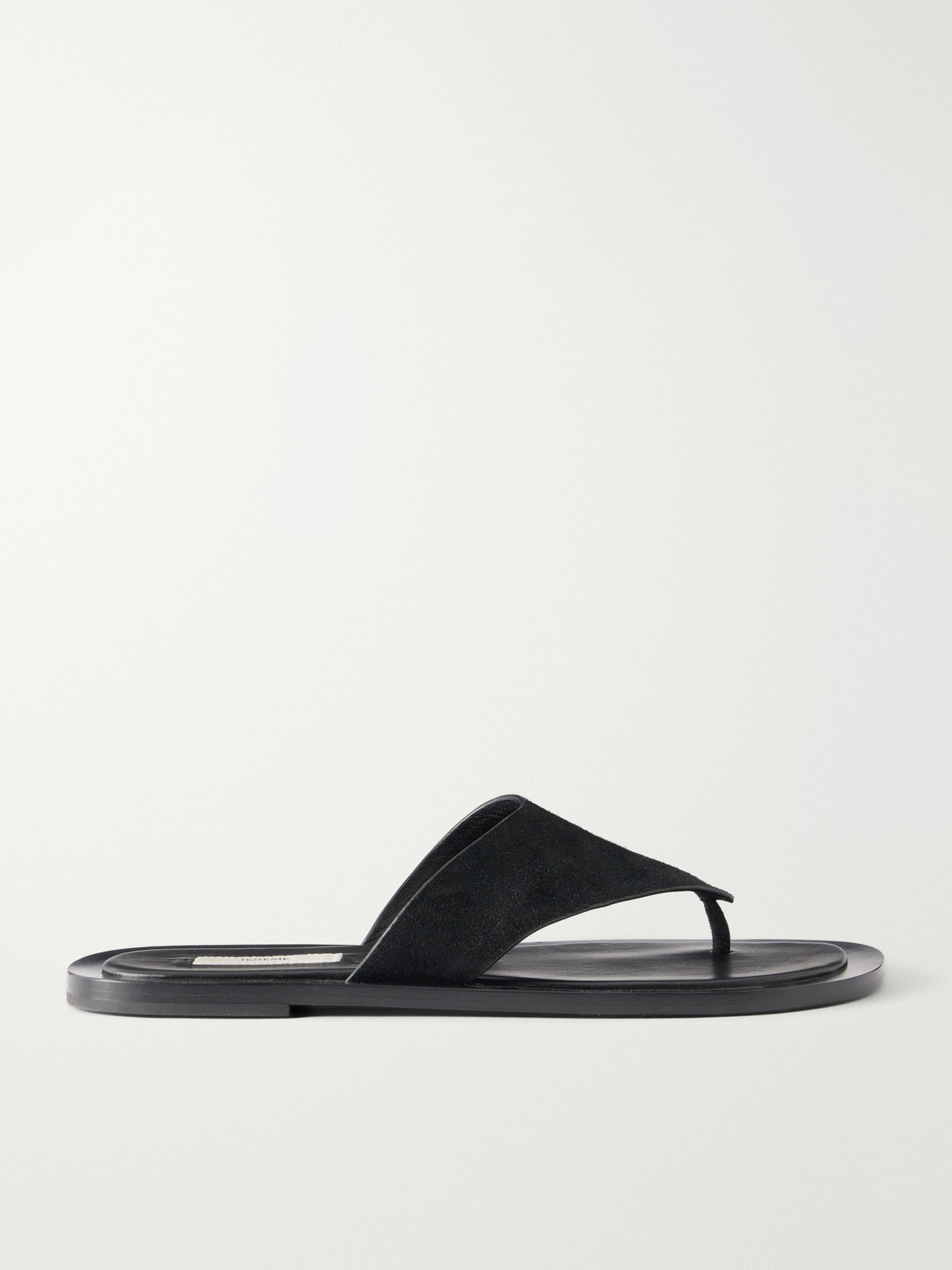 TOTEME - Suede Thong Sandals - Black