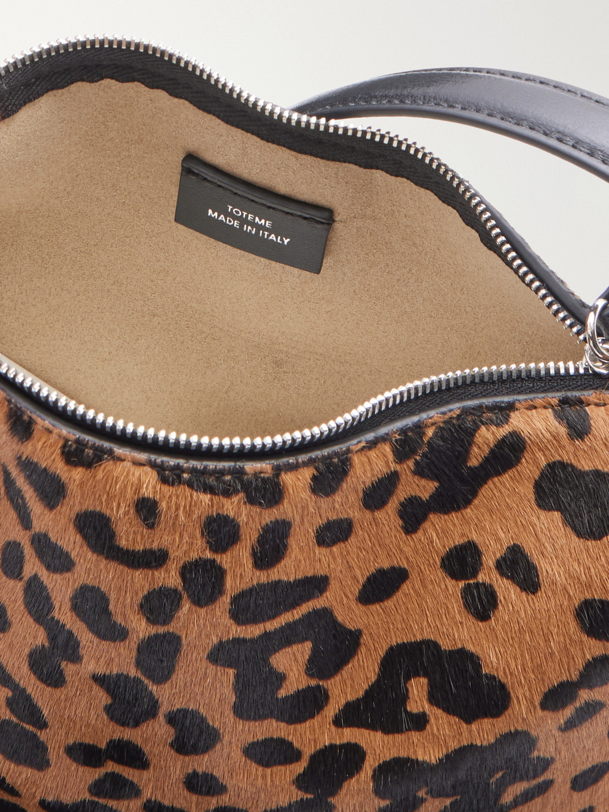 Lucky Wristlet Leather-Trimmed Leopard-Print Shoulder Bag