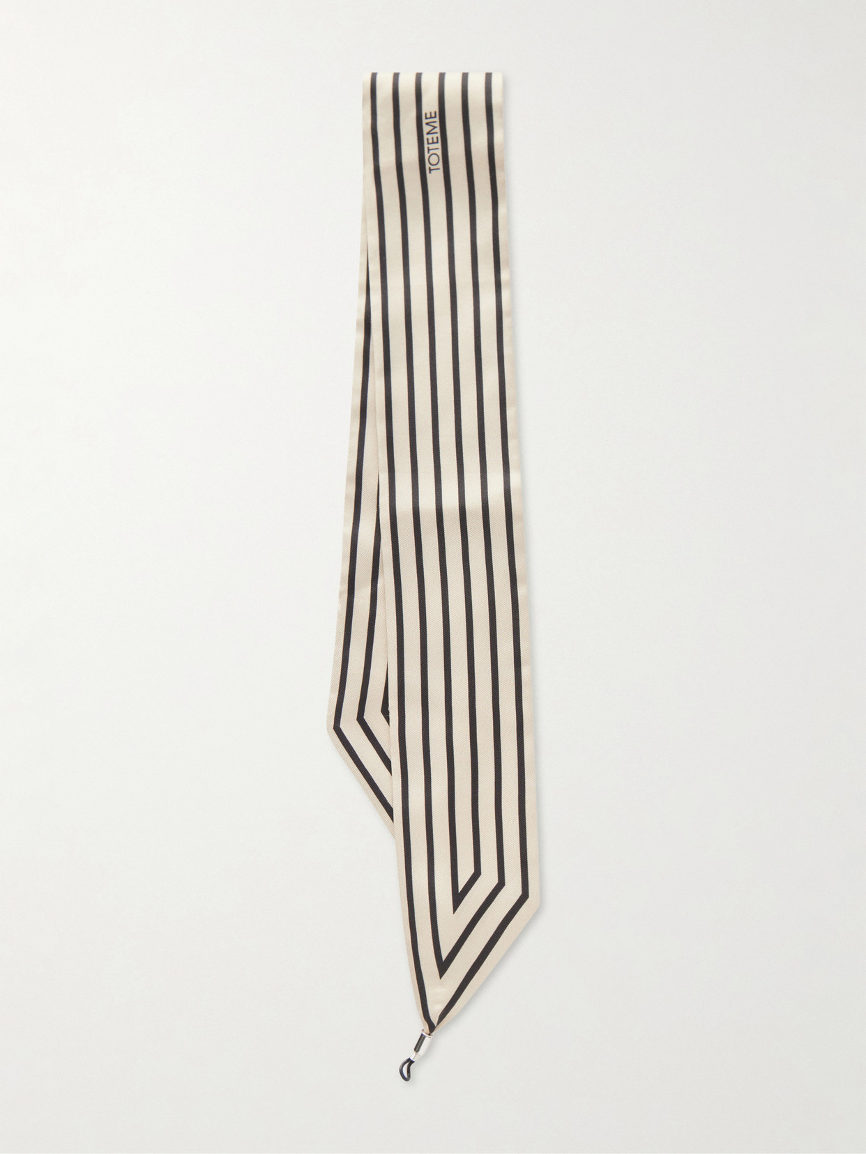 TOTEME - Printed Silk-twill Scarf - Black