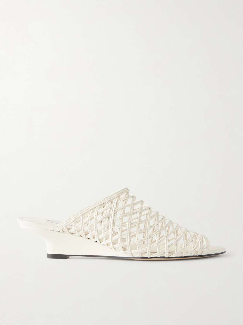 TOTEME Woven Leather Wedge Mules | Thumbnail 6