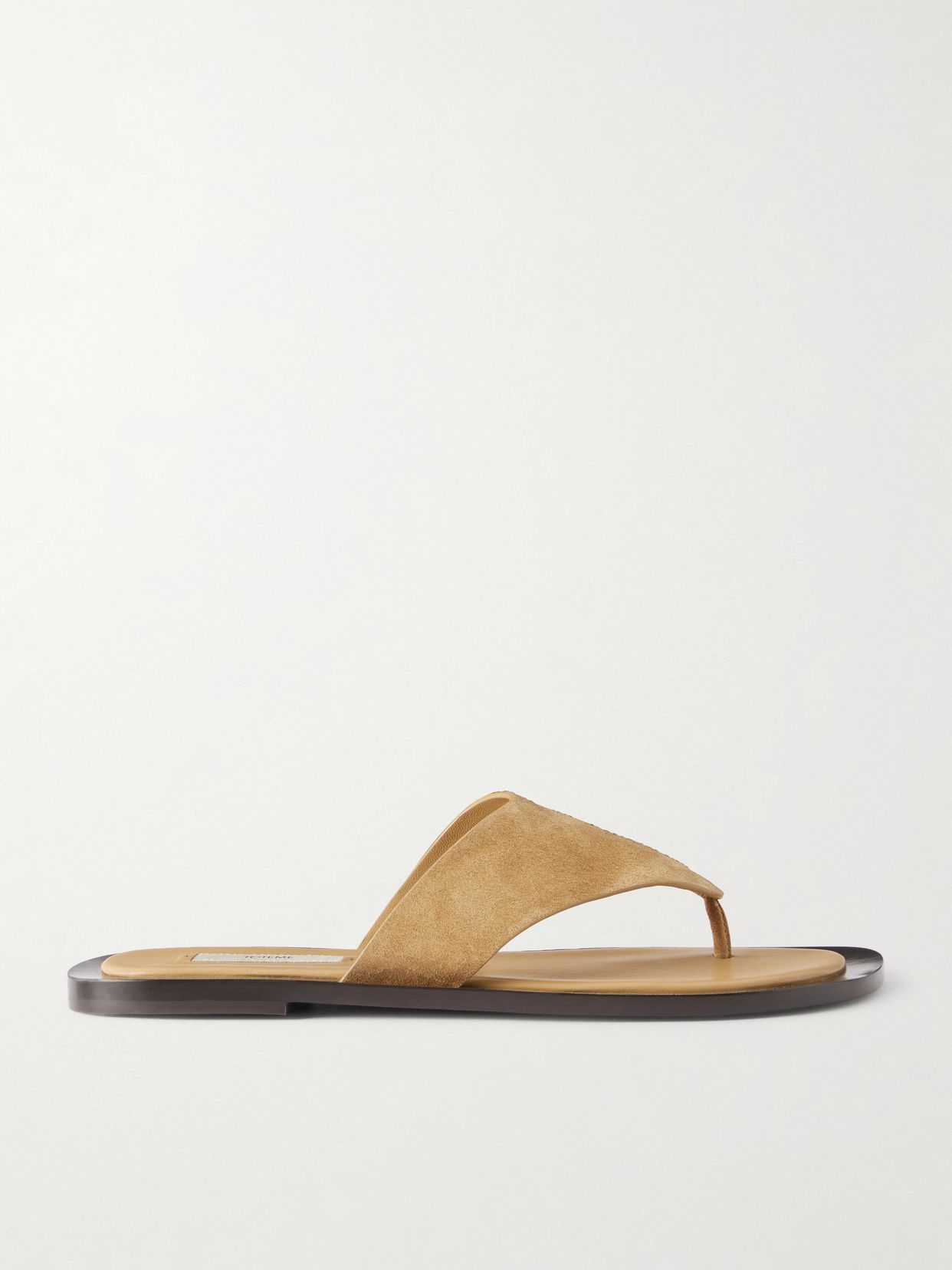 suede thong sandals