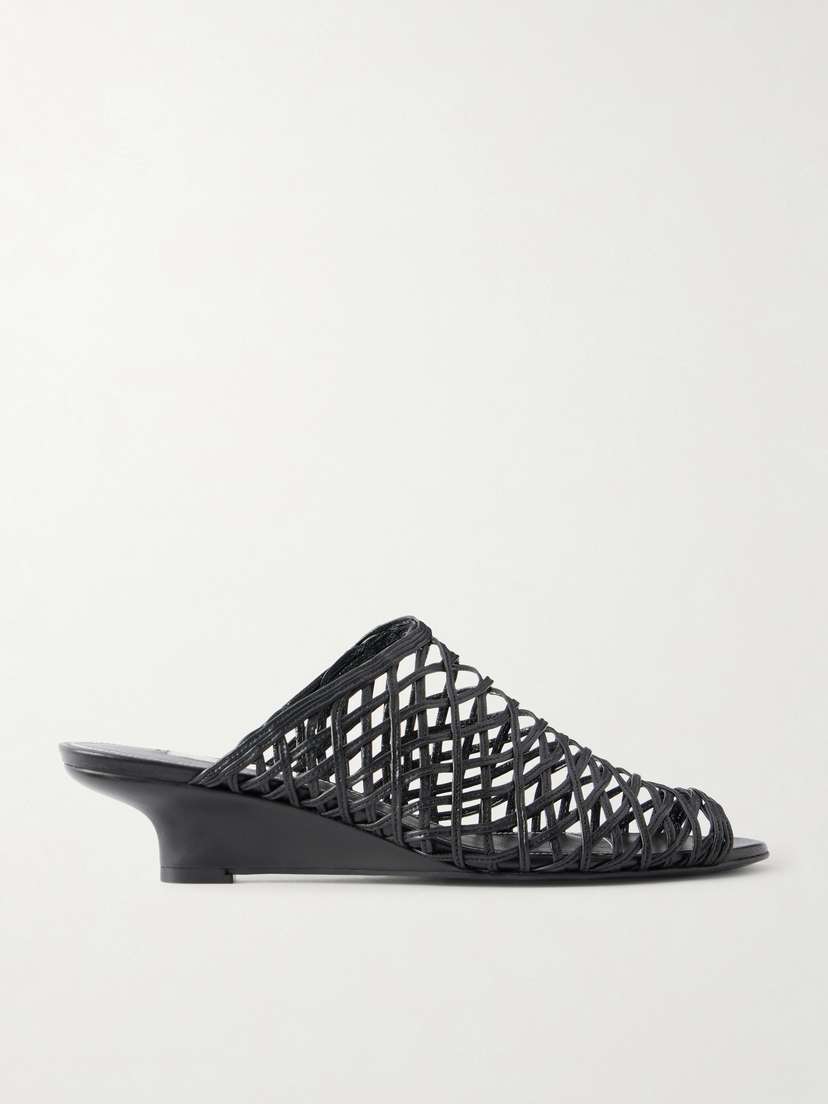 TOTEME Woven Leather Wedge Mules | Thumbnail 6 TOTEME Woven Leather Wedge Mules | Thumbnail 6