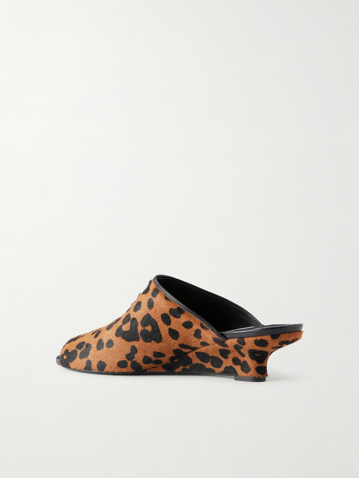 Leopard-Print Cow Wedge