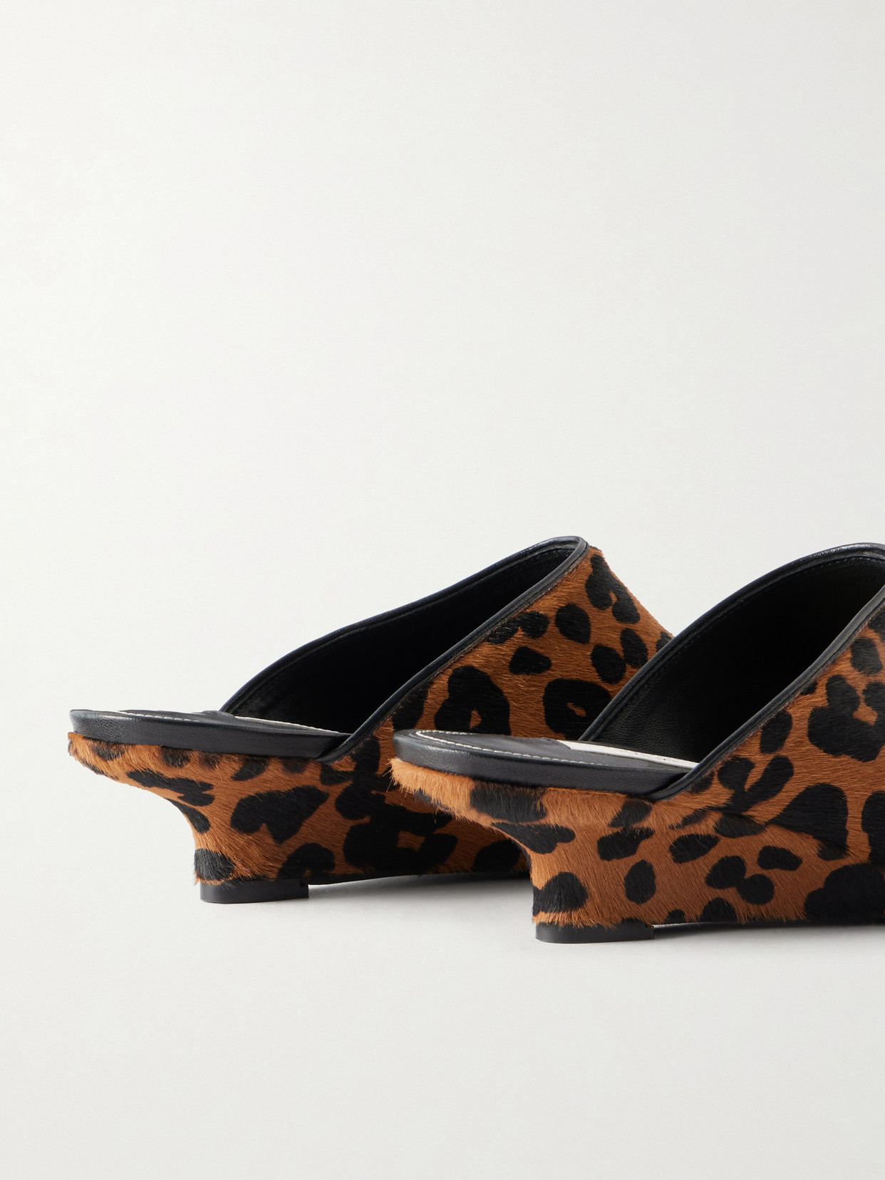 Leopard-Print Cow Wedge