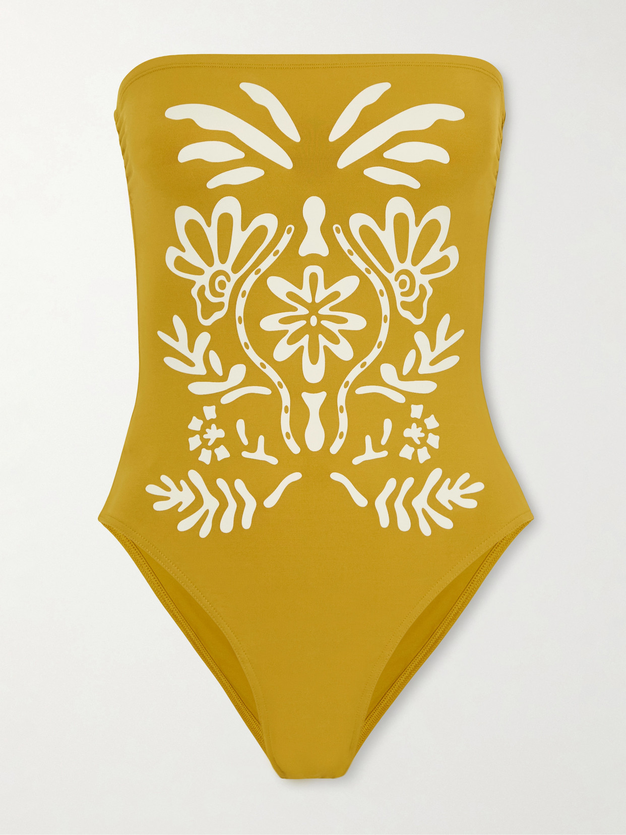 Eres Maharani Strapless Printed Swimsuit In Green