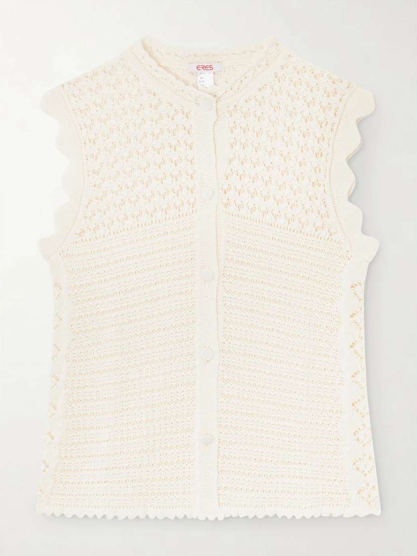 Eres Aurora Crochet-knit Top