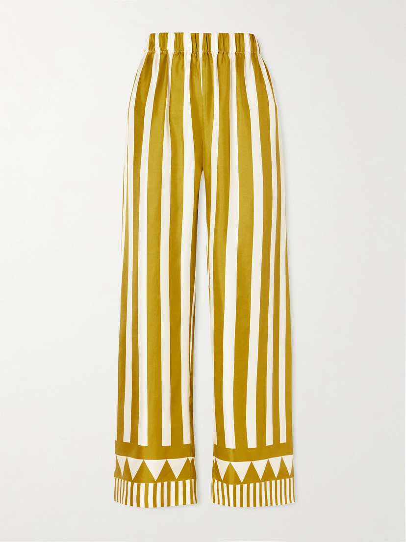 Eres Pacha Striped Silk-twill Straight-leg Pants