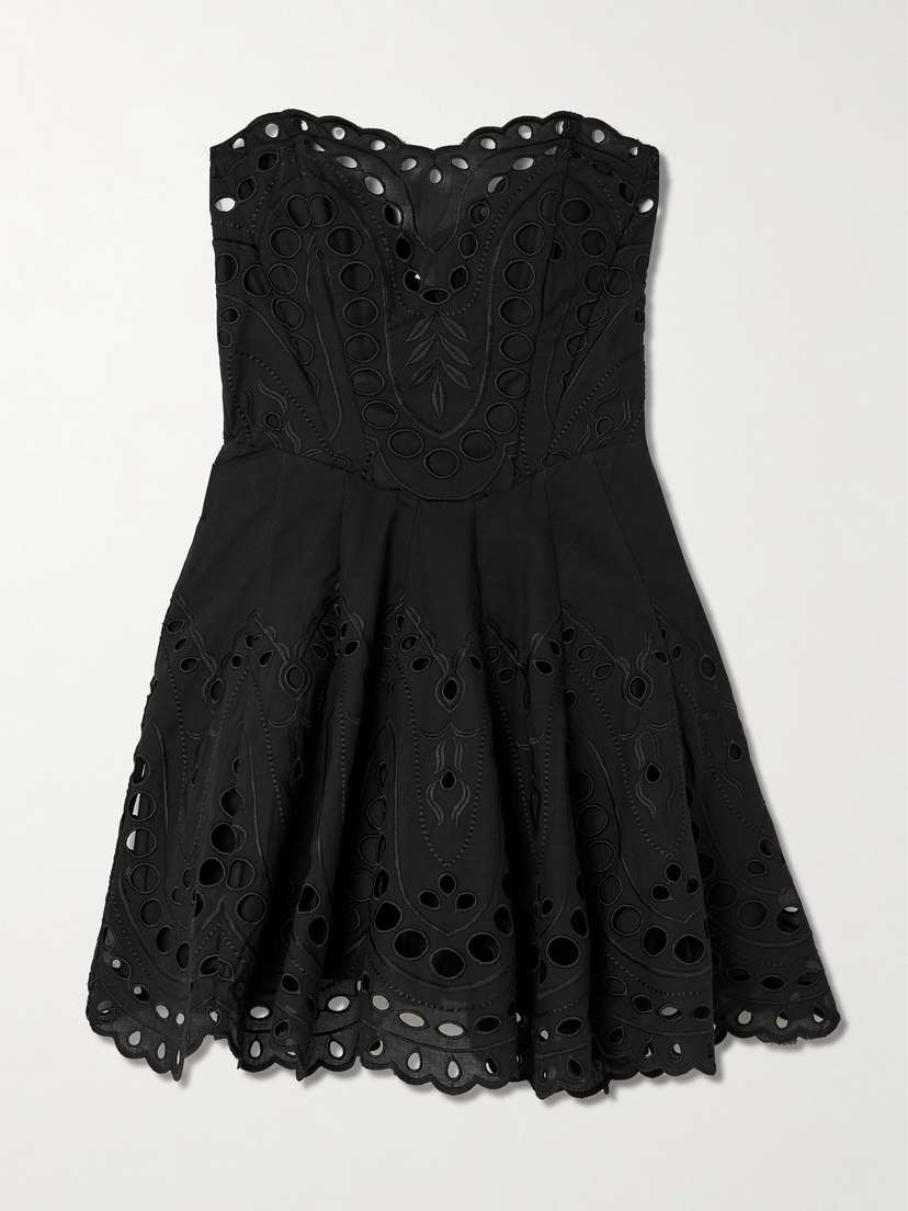 Charo Ruiz Bail Broderie Anglaise Cotton-blend Mini Dress