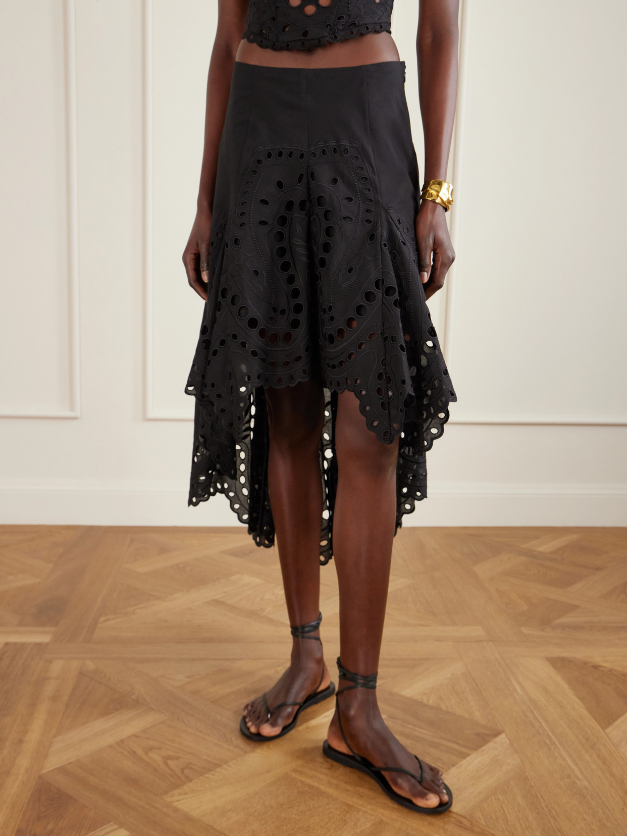 Finn Broderie Anglaise Cotton-Blend Midi