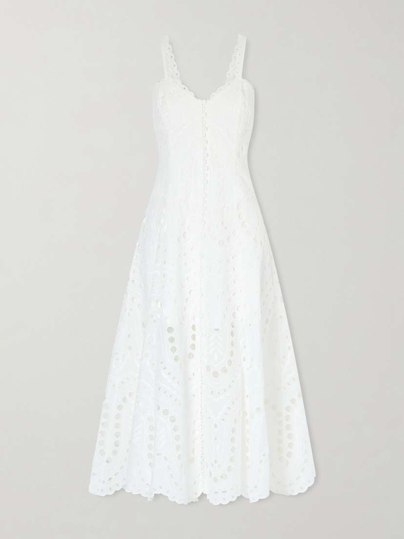 Charo Ruiz Solace Broderie Anglaise Cotton-blend Midi Dress