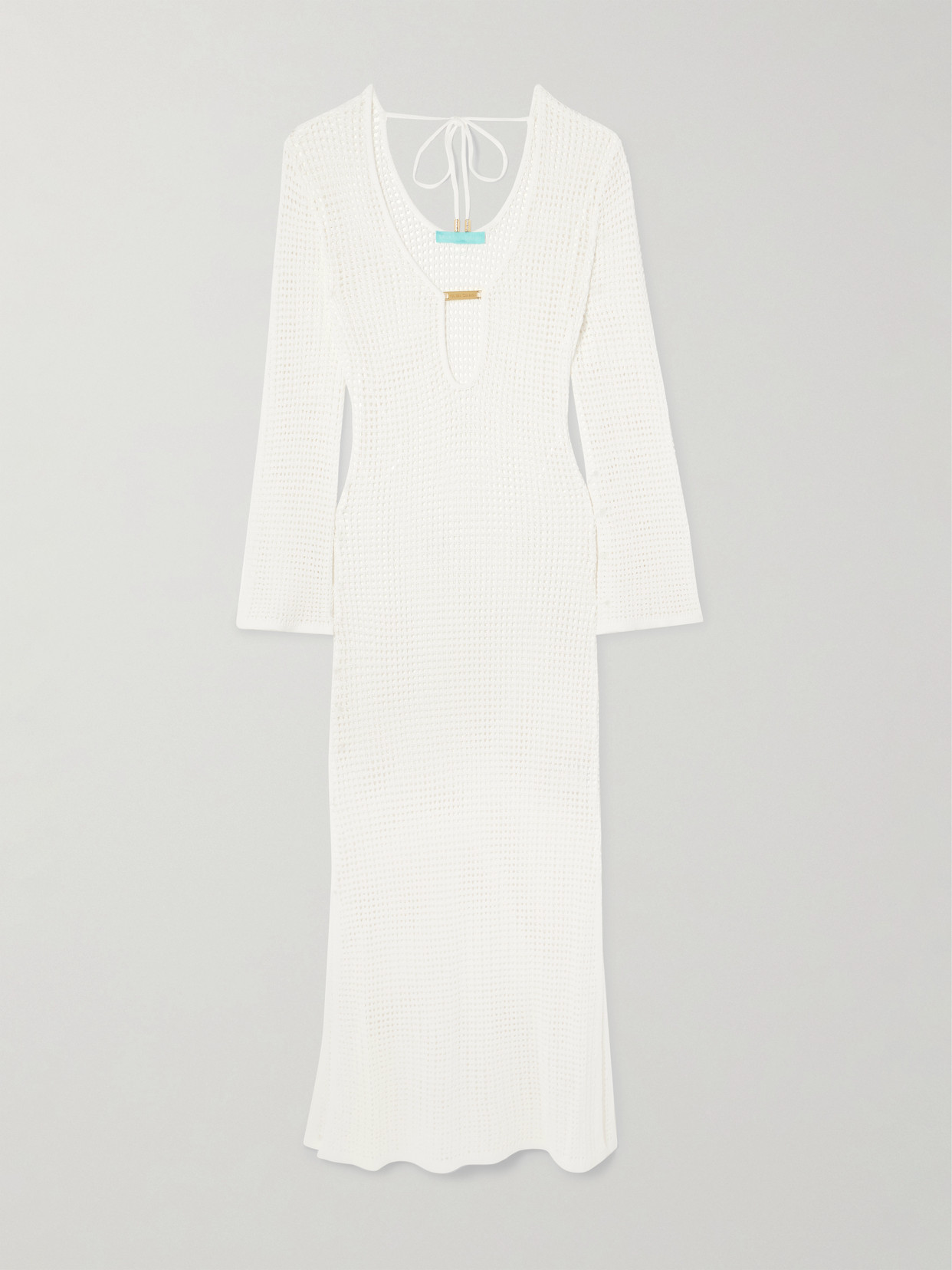 Melissa Odabash Casey Embellished Open-knit Coverup In White