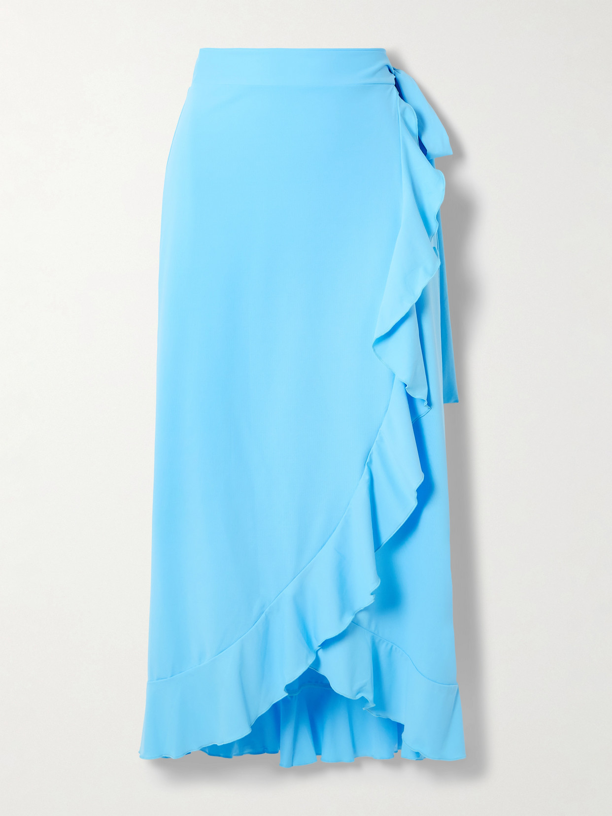 Melissa Odabash Cassidy Ruffled Stretch-jersey Coverup In Blue
