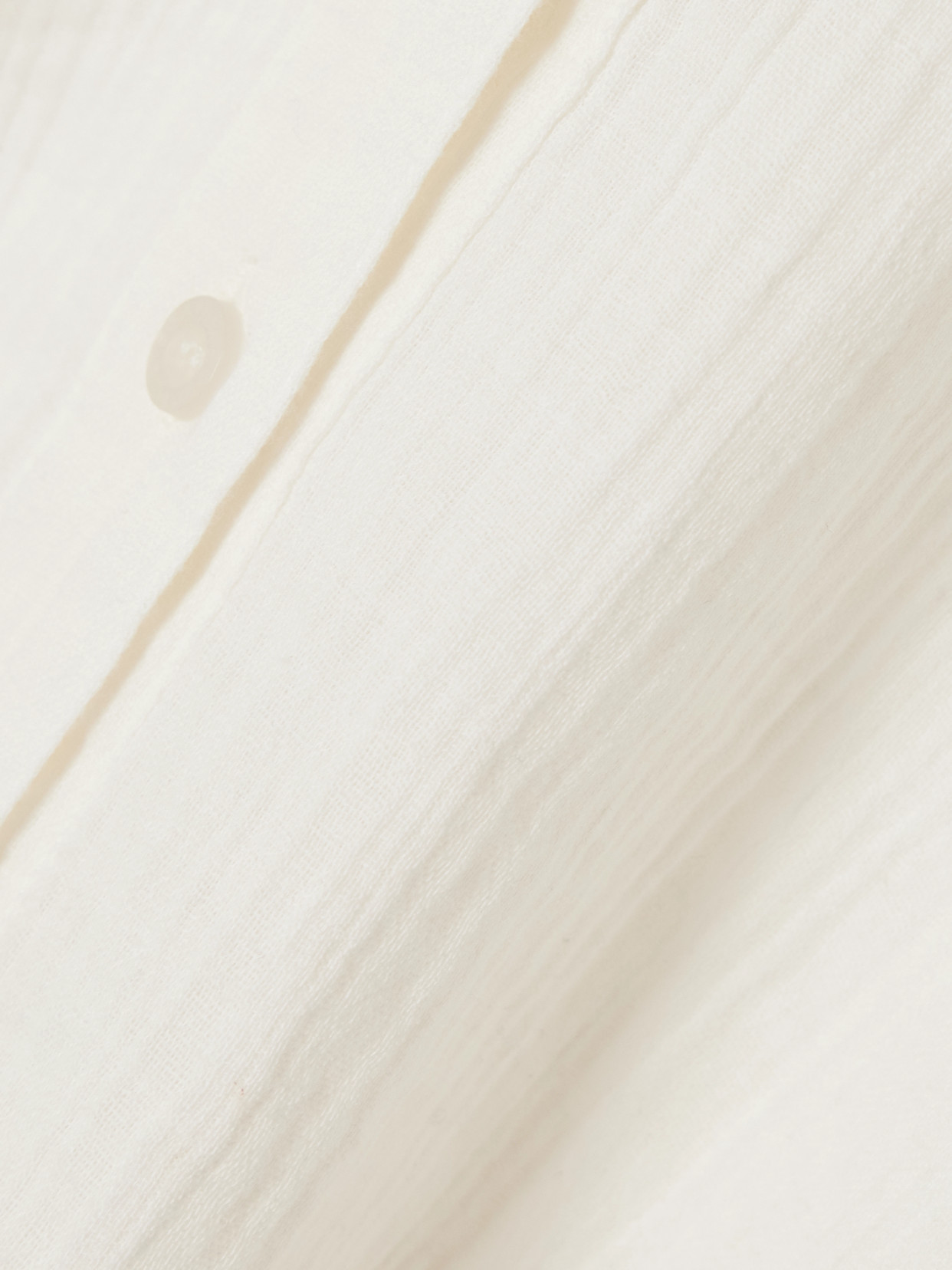 Melissa Odabash Leona Crinkled-cotton Shirt In White