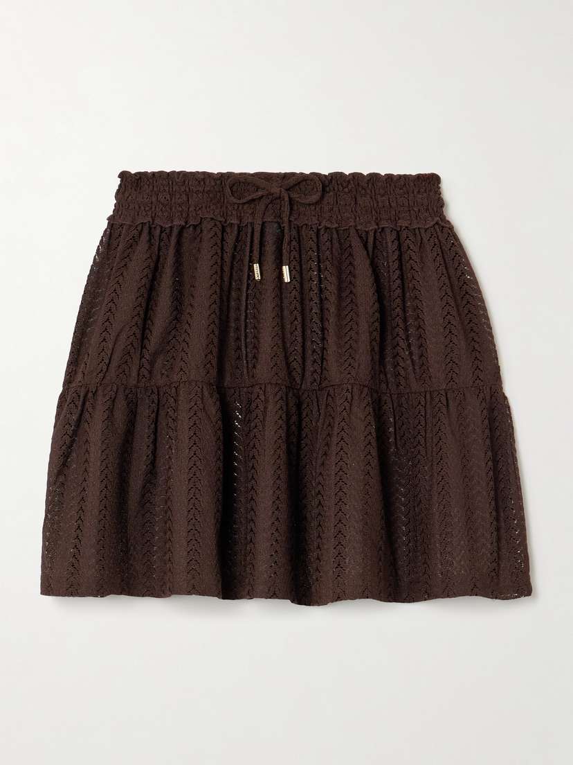 Melissa Odabash Dune Open-knit Mini Skirt