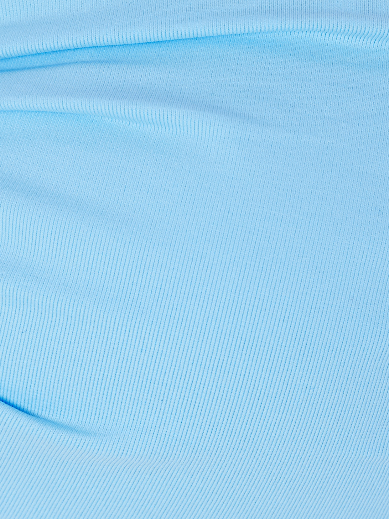 Melissa Odabash Alba Ruched Ribbed Bandeau Bikini Top In Blue