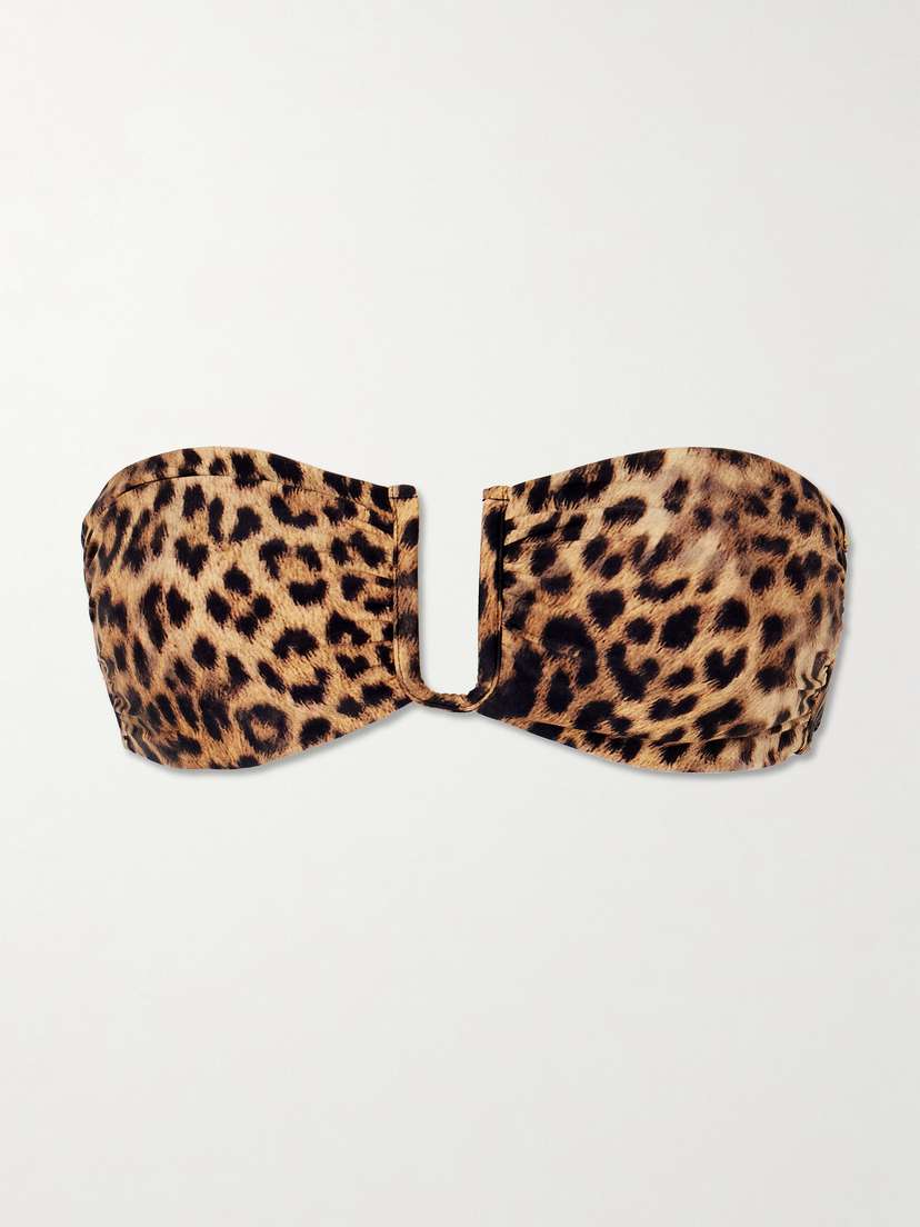Melissa Odabash Prague Leopard-print Bandeau Bikini Top