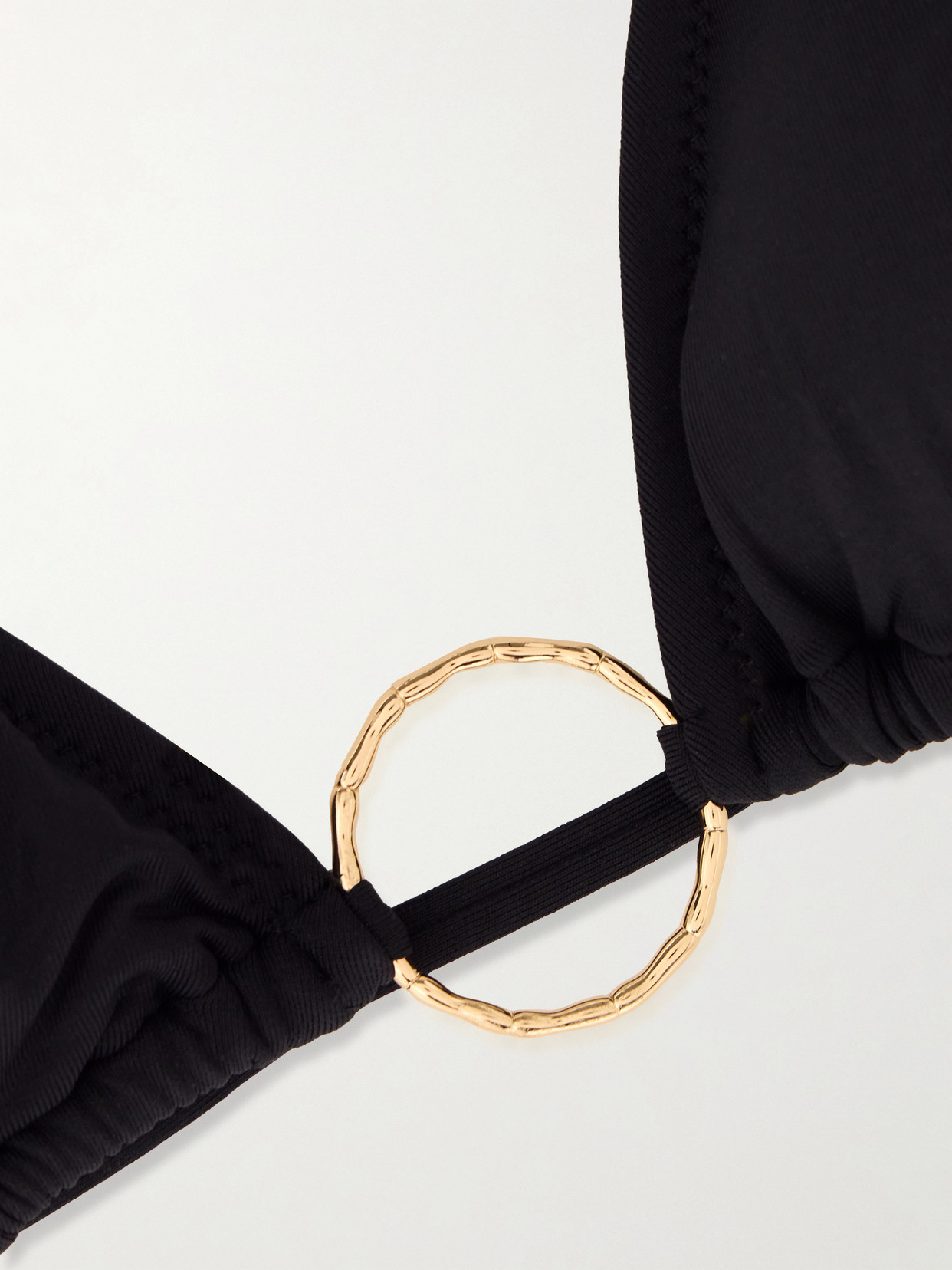 Melissa Odabash Miami Embellished Triangle Bikini Top In Black