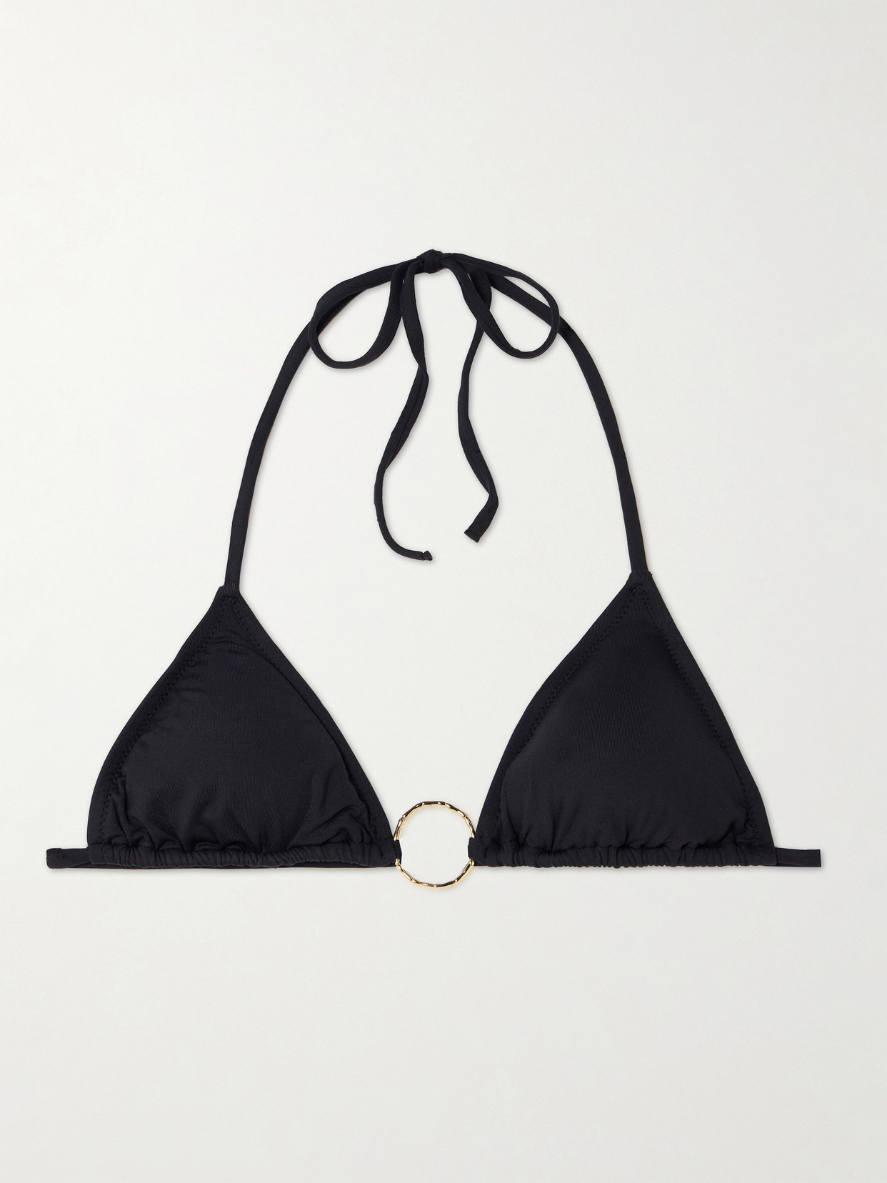 Melissa Odabash Miami Embellished Triangle Bikini Top In Black