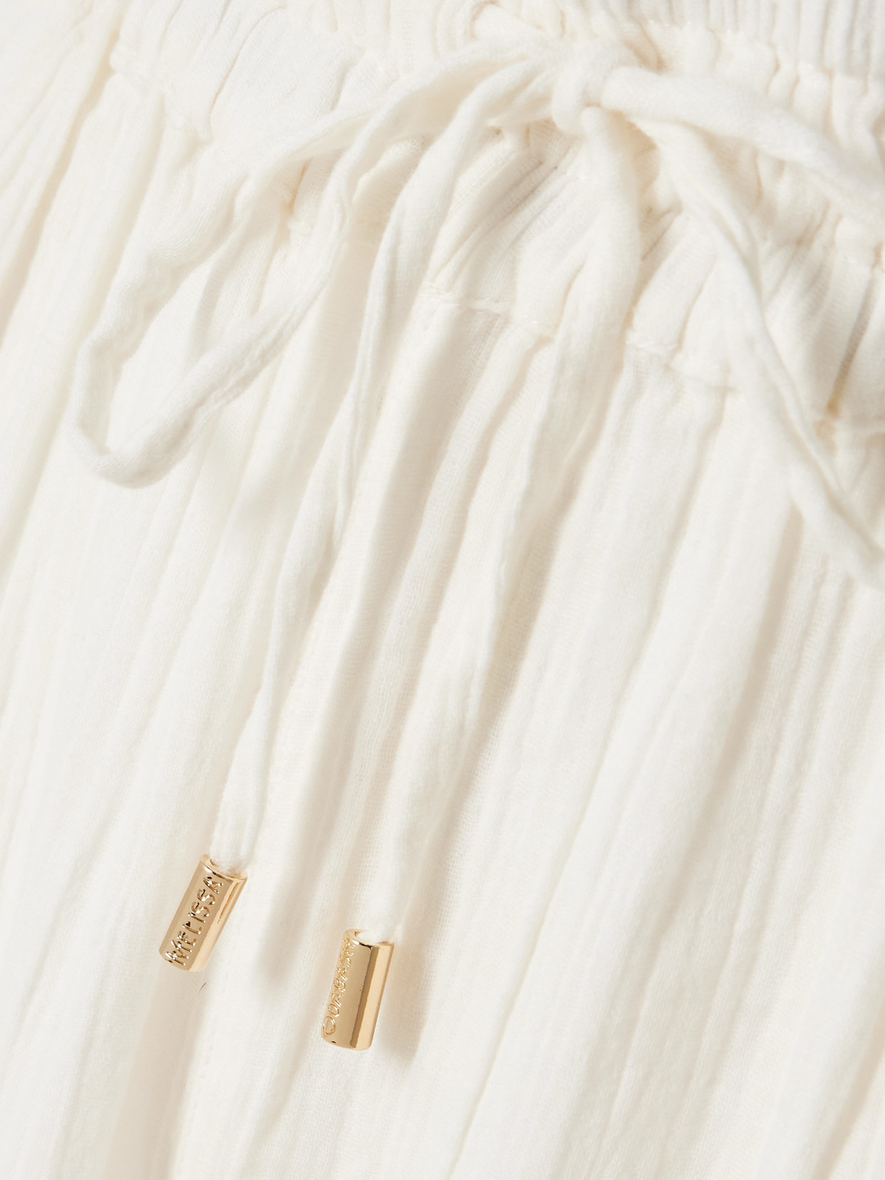 Melissa Odabash Krissy Crinkled-cotton Straight-leg Pants In White