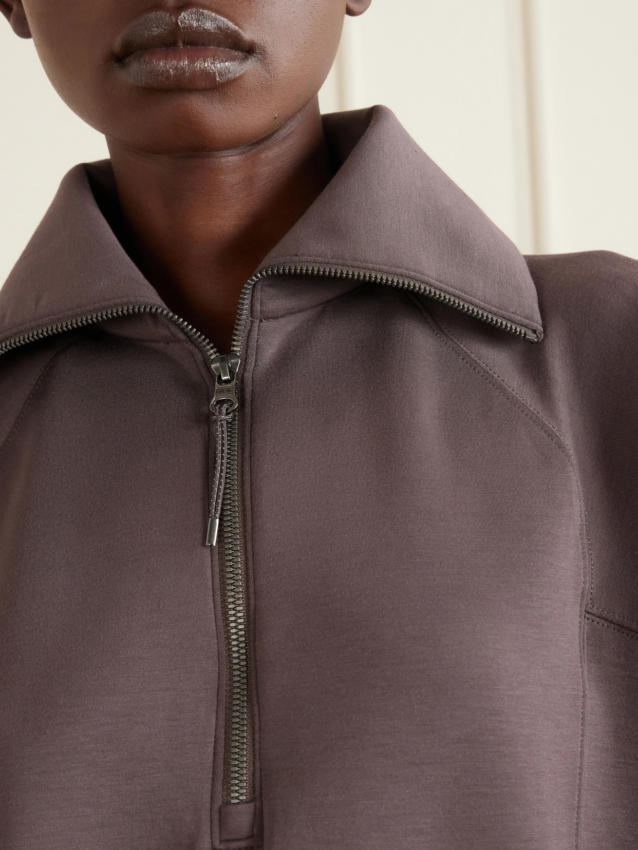 Spanx Airessentials Stretch-Jersey Half-Zip Sweatshirt