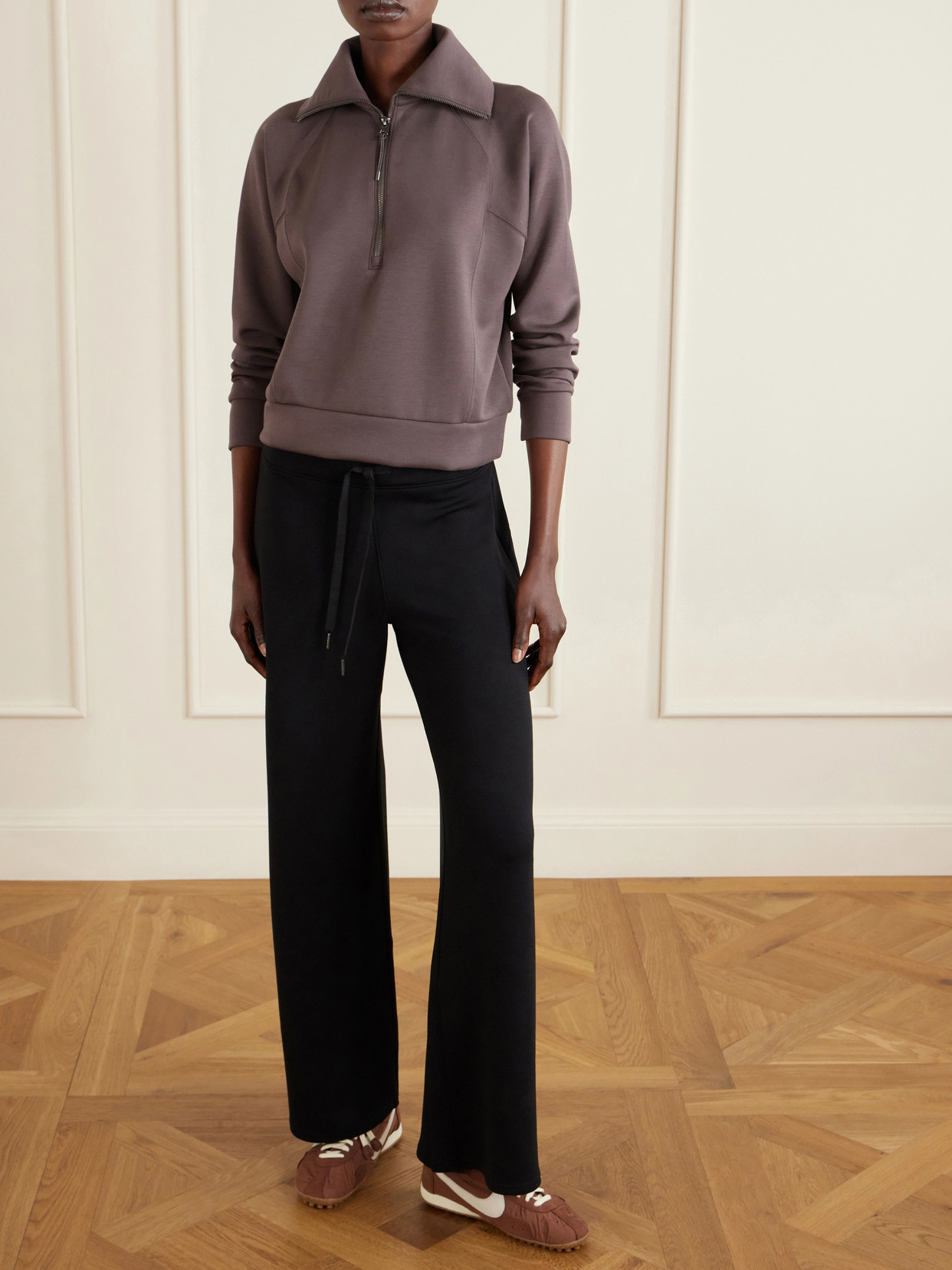 Spanx Airessentials Stretch-Jersey Half-Zip Sweatshirt