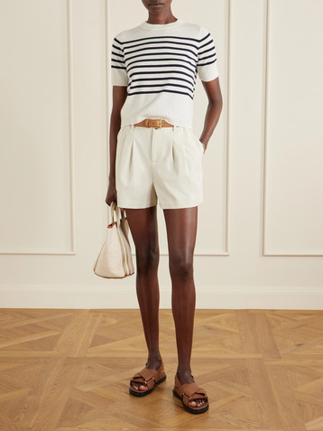 Varley Tansy pleated woven shorts