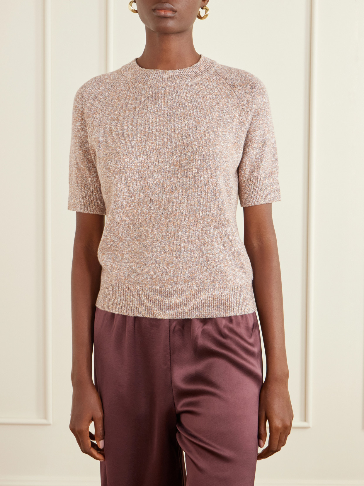 Cotton And Linen-Blend T-Shirt