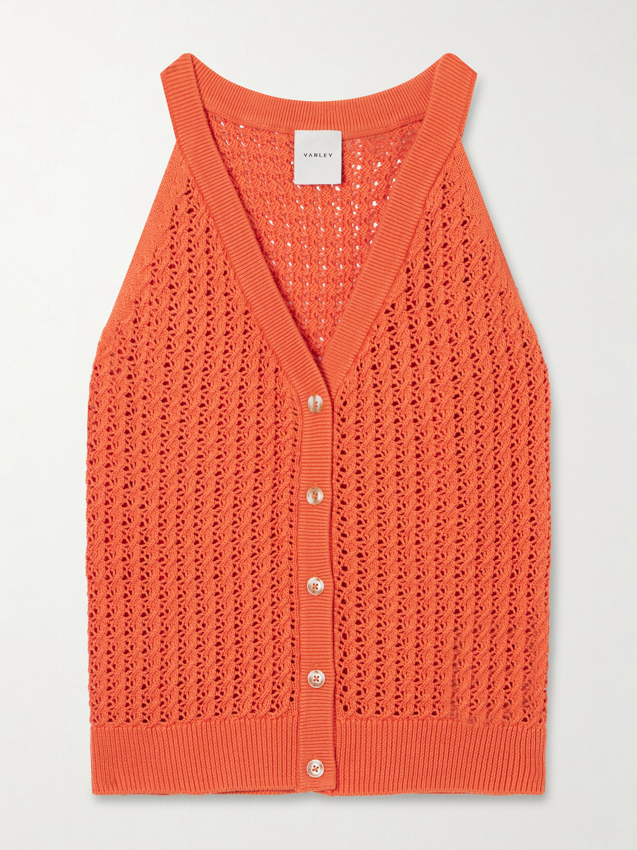 Alessia Crochet-Knit Cotton Top
