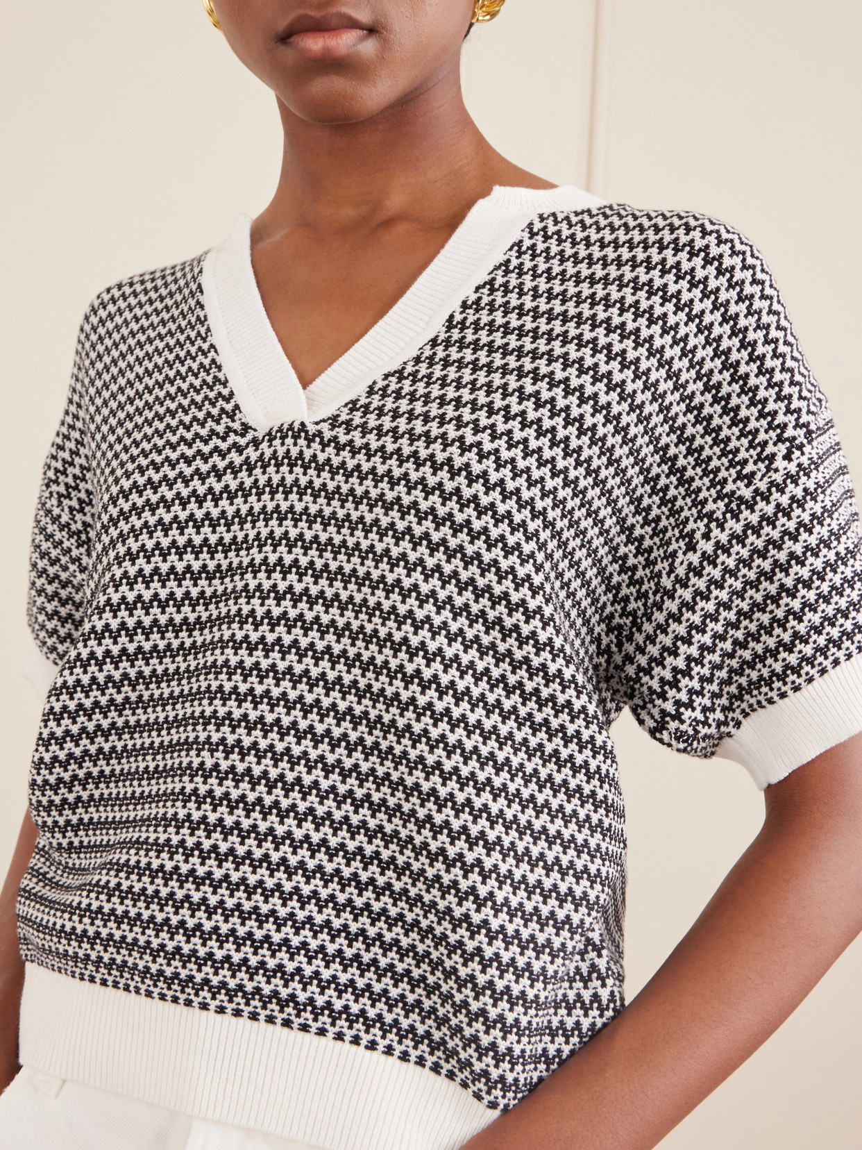 Dora Striped Knitted Cotton Top