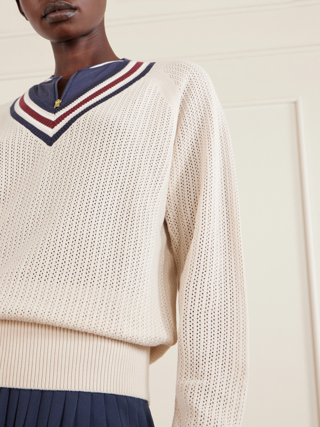 Open-Knit Cotton Sweater