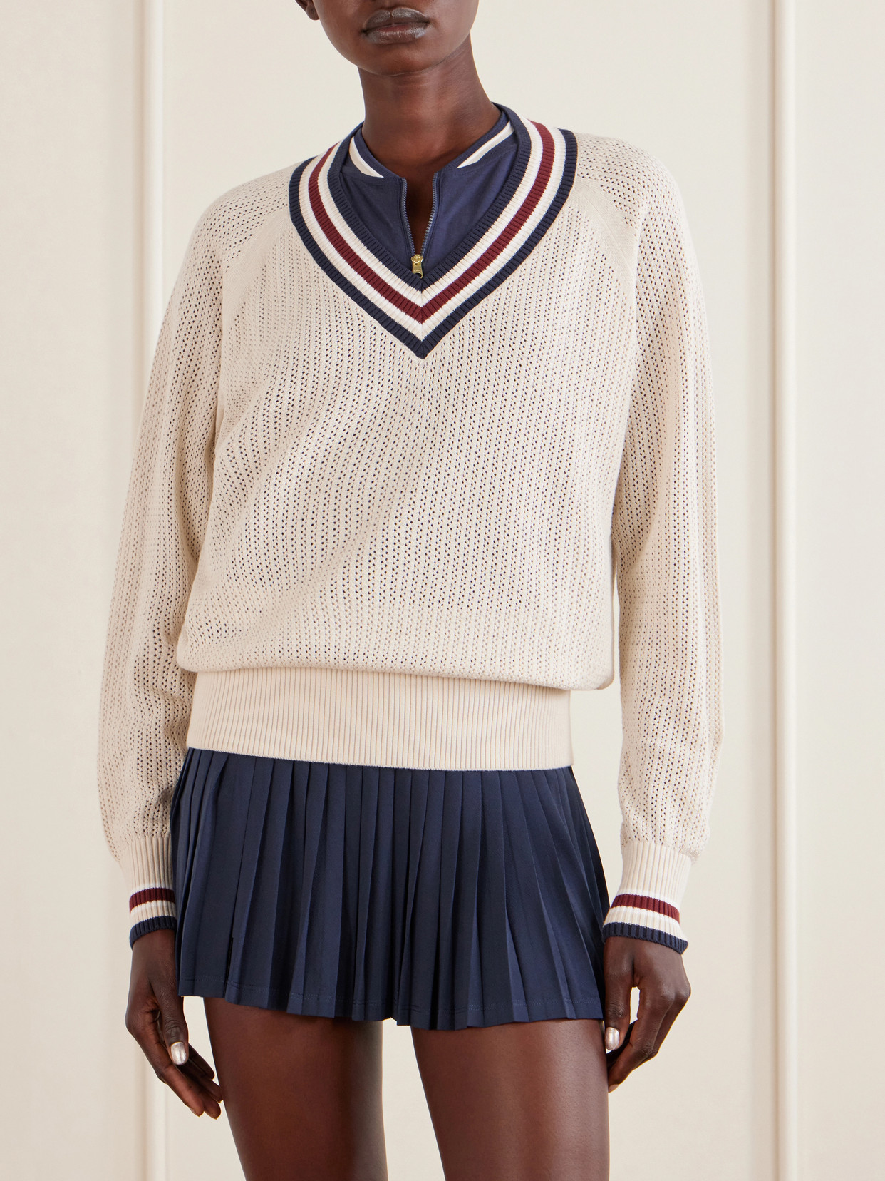 Open-Knit Cotton Sweater