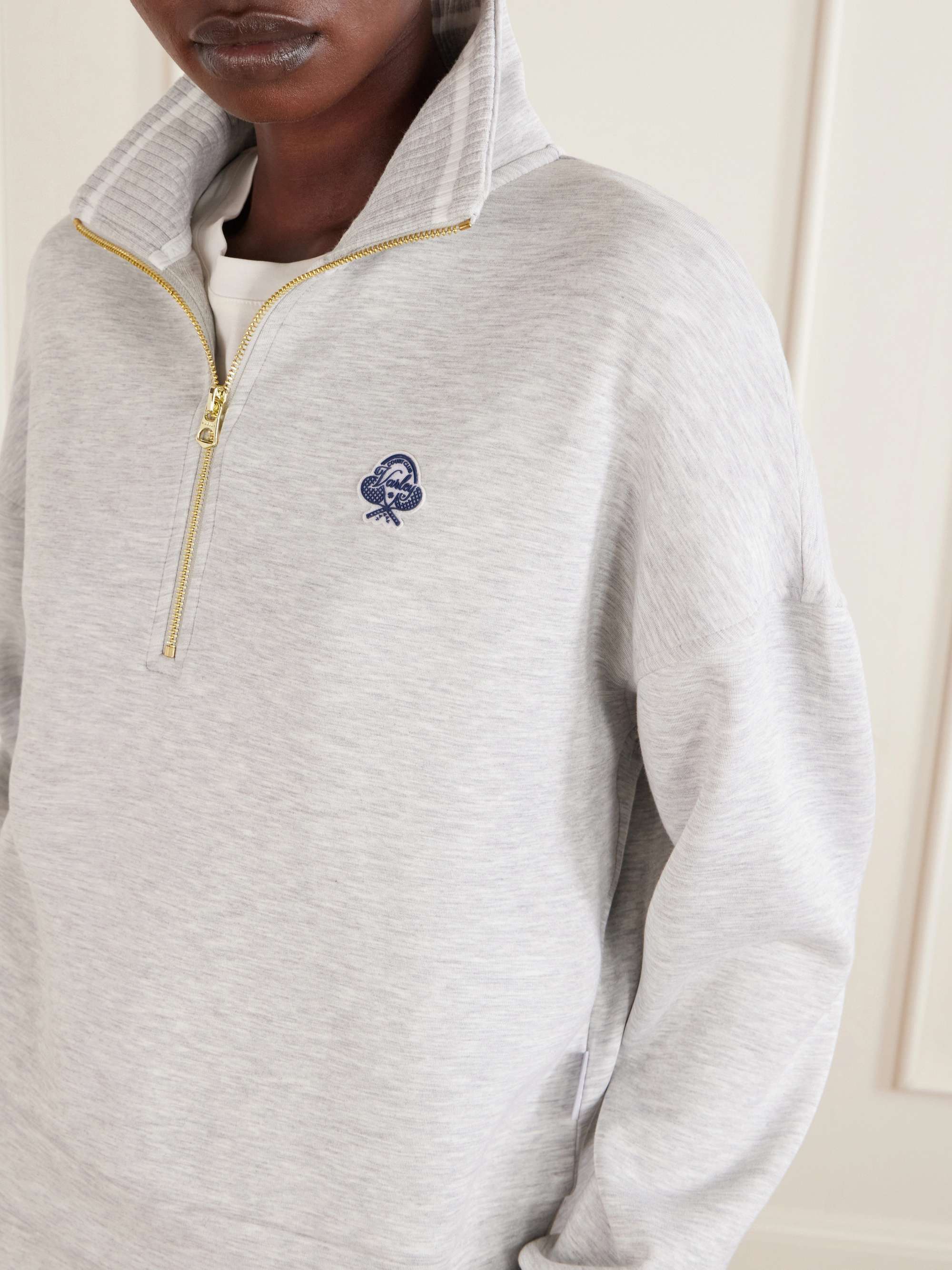 VARLEY Bertie stretch-jersey half-zip sweatshirt | NET-A-PORTER