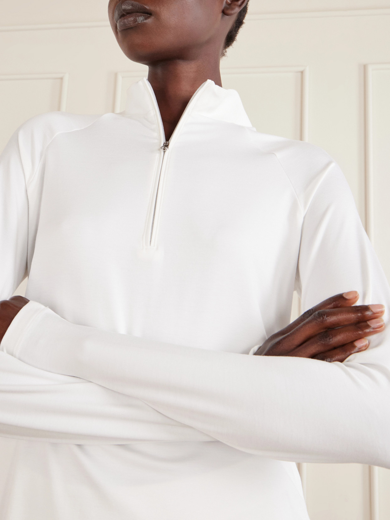 Amren Stretch Jersey Half-Zip Top
