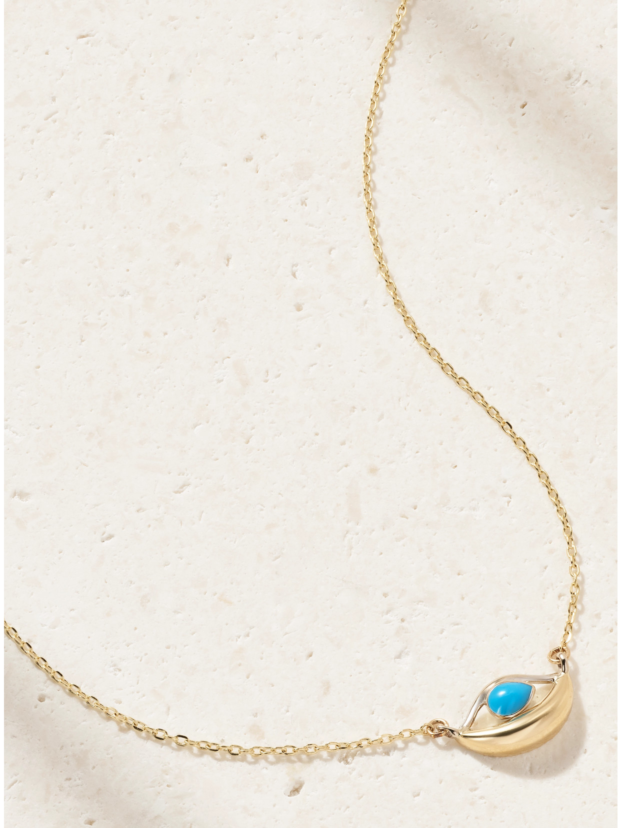 L'atelier Nawbar 18-karat Gold Turquoise Necklace