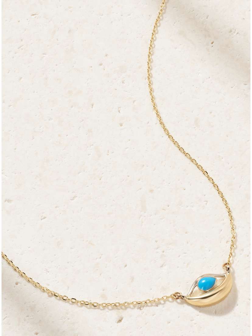 L’Atelier Nawbar 18-karat Gold Turquoise Necklace