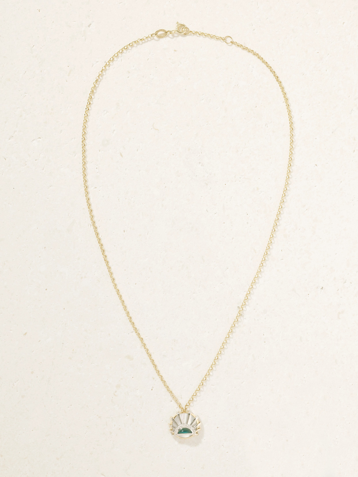 L'atelier Nawbar Sun Down 18-karat Gold Multistone Necklace