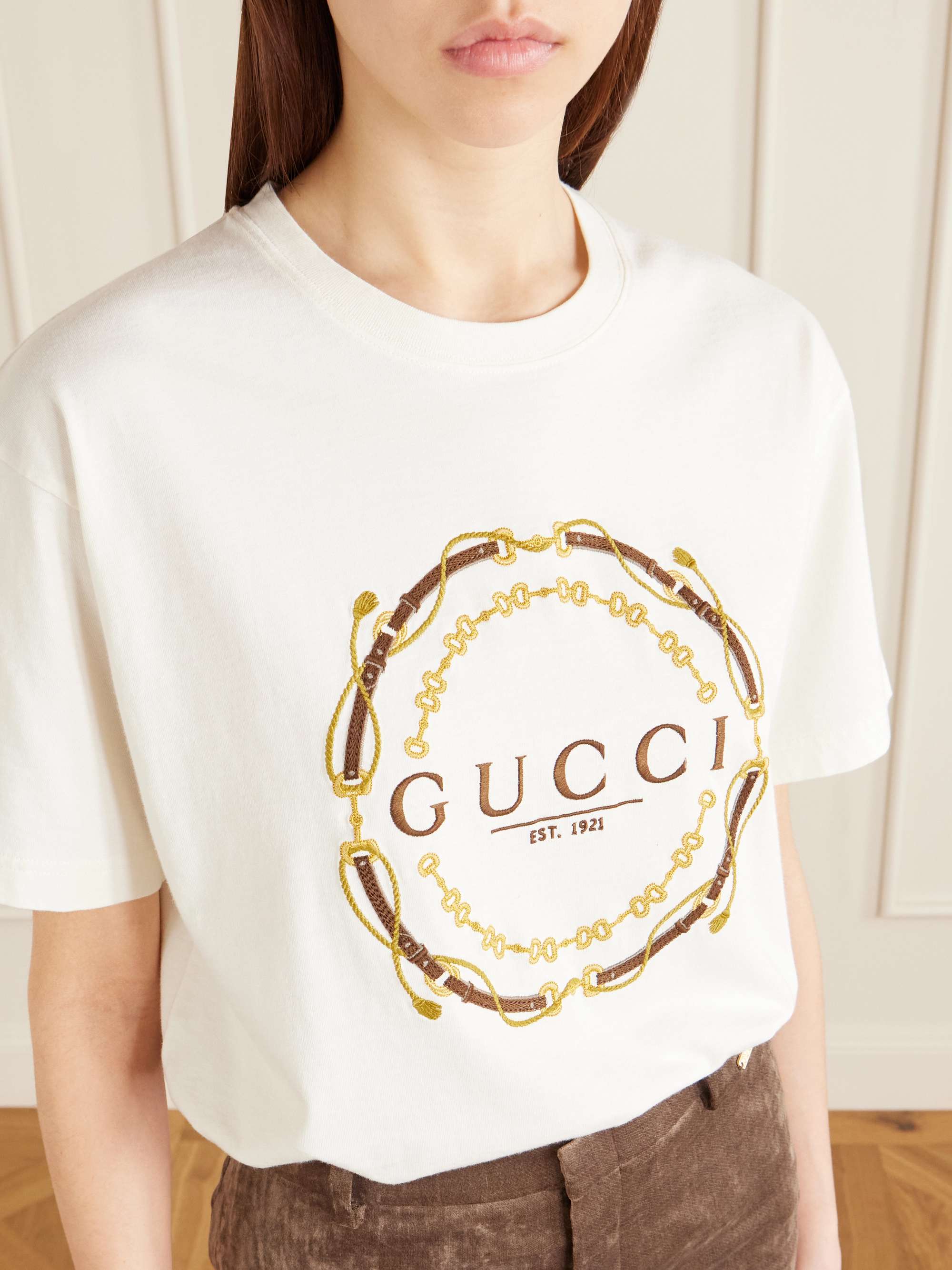 GUCCI Printed jersey T-shirt | NET-A-PORTER