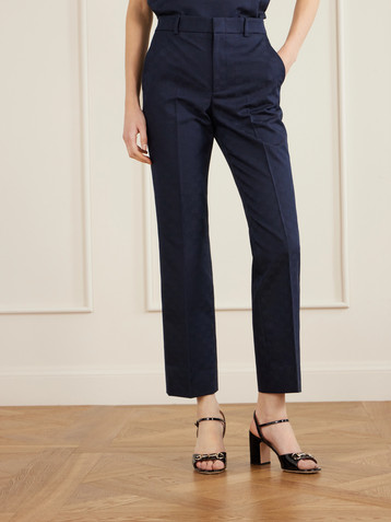 Gucci Jacquard-twill tapered pants