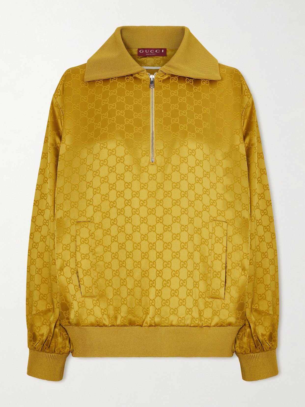 satin jacquard track jacket