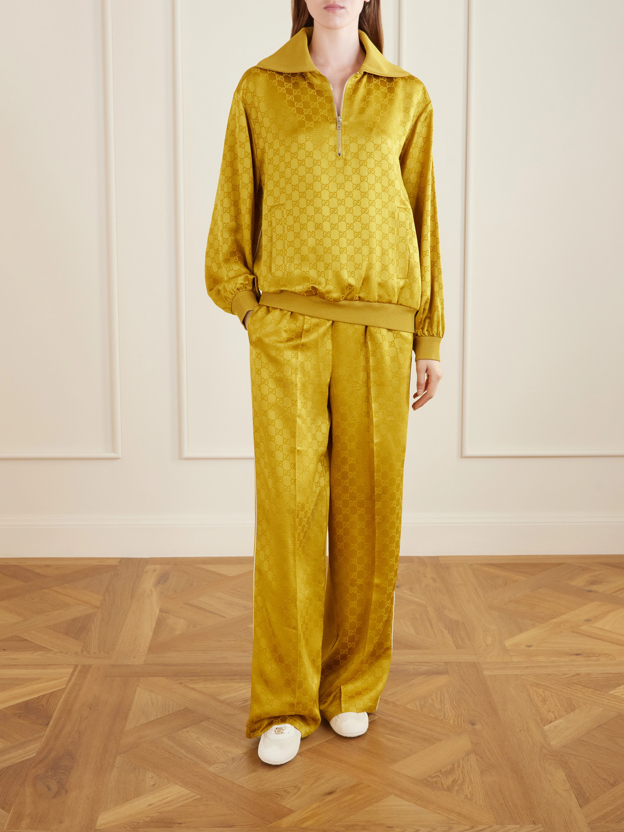 Satin-Jacquard Track Jacket